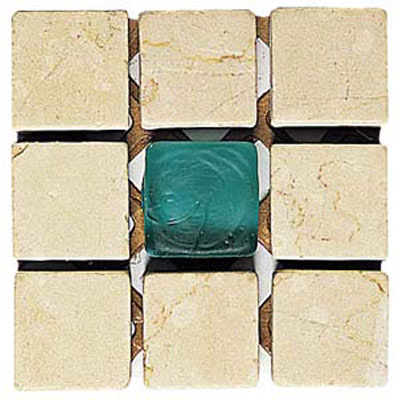 Alfagres Alfagres Tumbled Marble Gema Series - Glass Inserts Boticcino Apple - Green Glass Tile & Stone
