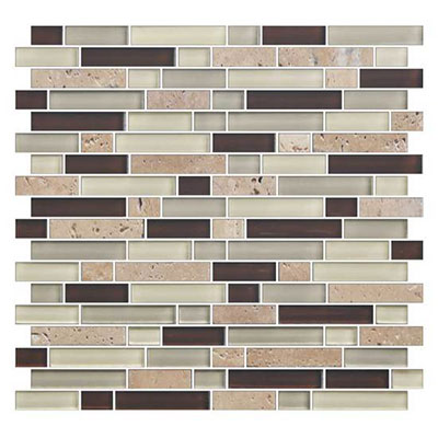 American Olean American Olean Color Appeal Glass Blends Random Mosaic 1 x 1 Canyon Trail Tile & Stone