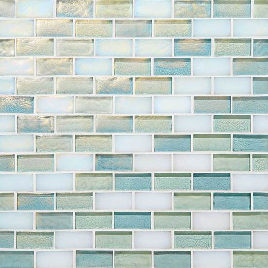American Olean American Olean Garden Oasis Brick Joint Mosaic Daylight Sky Blend Tile & Stone