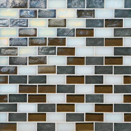 American Olean American Olean Garden Oasis Brick Joint Mosaic Marsh Fog Blend Tile & Stone