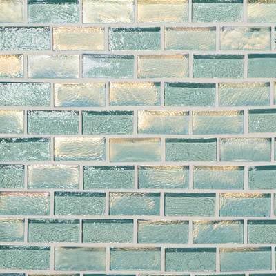 American Olean American Olean Garden Oasis Brick Joint Mosaic Soft Hydrangea Blue Mosaic Tile & Stone