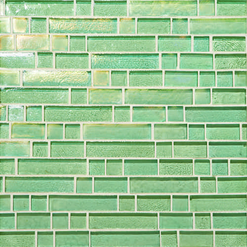 American Olean American Olean Garden Oasis Random Linear Mosaic Light Fern Green Solid Tile & Stone