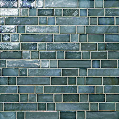 American Olean American Olean Garden Oasis Random Linear Mosaic Mist Gray Solid Tile & Stone