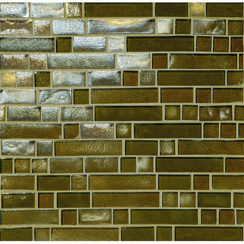 American Olean American Olean Garden Oasis Random Linear Mosaic Twig Brown Solid Tile & Stone