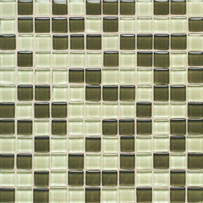 American Olean American Olean Legacy Glass Mosaic 1 x 1 Blends Green Blend Tile & Stone