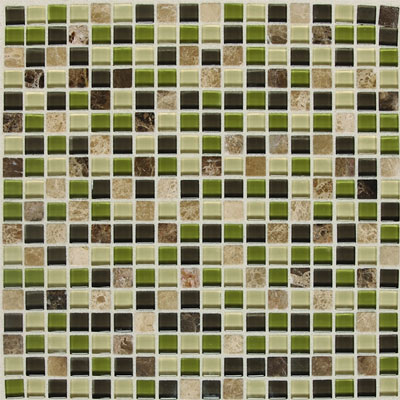 American Olean American Olean Legacy Glass Mosaic 5/8 x 5/8 Blends Jungle Blend Tile & Stone