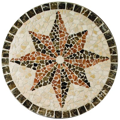 American Olean American Olean Medallions Northern Star Tumbled 32 Round Northern Star Tile & Stone