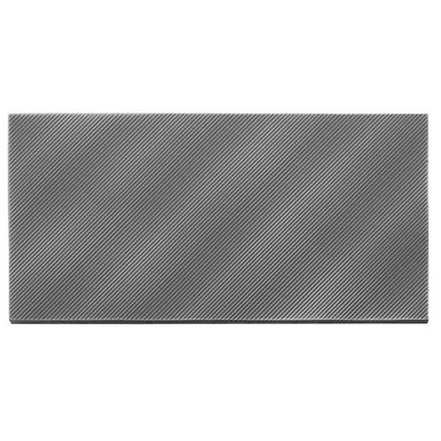 American Olean American Olean Refined Metals 4 x 8 Gunmetal Linear Wave Tile & Stone