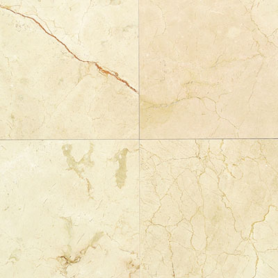 American Olean American Olean Stone Source Marble and Onyx 12 x 12 Crema Marfil Classico Polished Tile & Stone