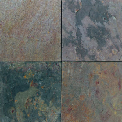 American Olean American Olean Stone Source Slate 16 x 16 Indian Multicolor Honed Tile & Stone