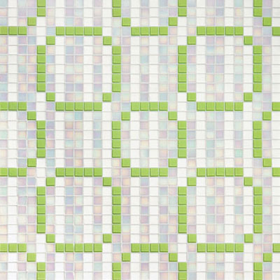 Bisazza Mosaico Bisazza Mosaico Decori 20 - Rings Green Tile & Stone