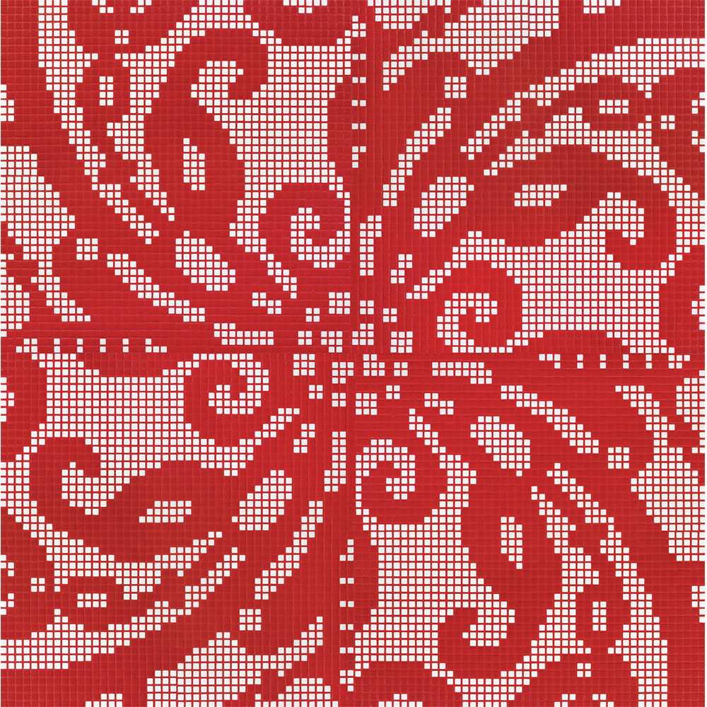 Bisazza Mosaico Bisazza Mosaico Decori Opus Romano - Embroidery Red Tile & Stone