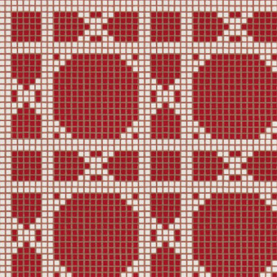 Bisazza Mosaico Bisazza Mosaico Decori Opus Romano - Vienna Rosso Tile & Stone