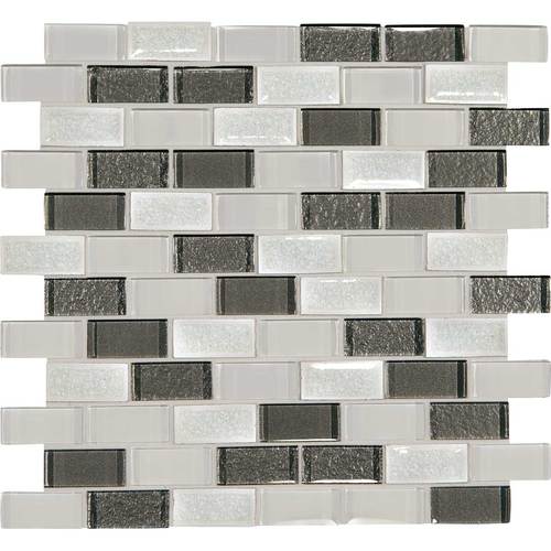 Daltile Daltile Crystal Shores 1 x 2 Brick Mosaic Diamond Delta Tile & Stone