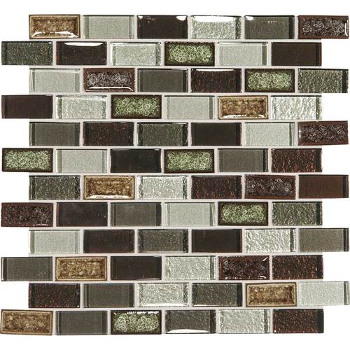 Daltile Daltile Crystal Shores 1 x 2 Brick Mosaic Hazel Harbor Tile & Stone