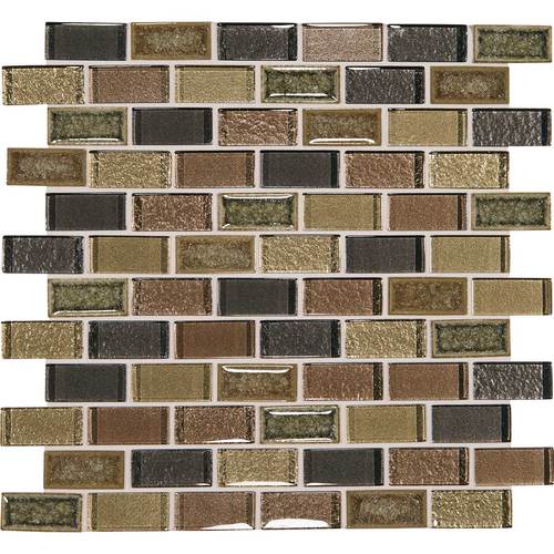 Daltile Daltile Crystal Shores 1 x 2 Brick Mosaic Aurelian Seas Tile & Stone