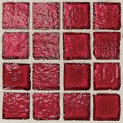 Daltile Daltile Egyptian Glass Mosaics 1 x 1 Clear Crimson Tile & Stone