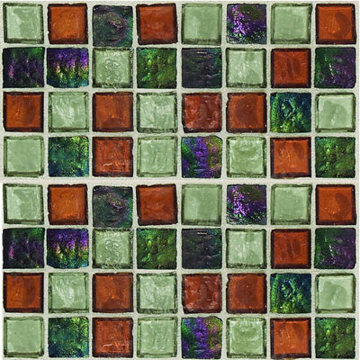 Daltile Daltile Egyptian Glass Mosaics 1 x 1 Blends Amber Medley Tile & Stone