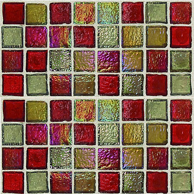 Daltile Daltile Egyptian Glass Mosaics 1 x 1 Blends Garnet Gallery Tile & Stone