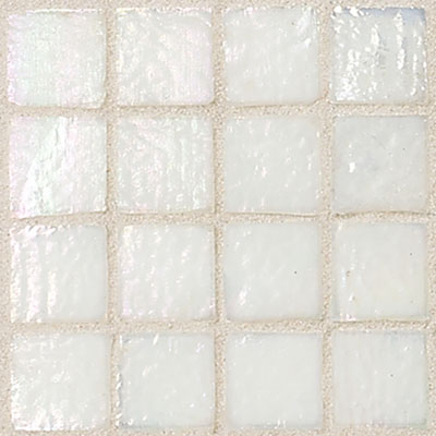 Daltile Daltile Egyptian Glass Mosaics 1 x 1 Iridescent Solid Cotton Tile & Stone