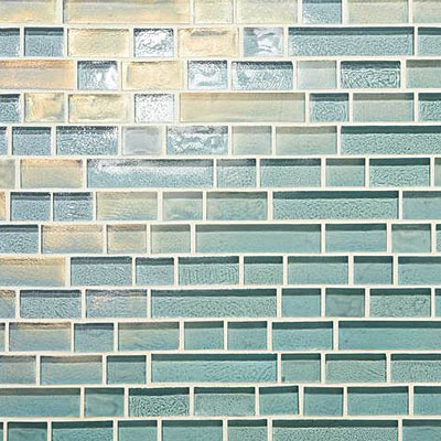 Daltile Daltile Glass Horizons Random Linear Mosaic Sky Blue Random Linear Mosaic Tile & Stone