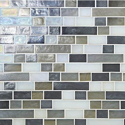 Daltile Daltile Glass Horizons Random Linear Mosaic Blends Arctic Blend Random Linear Mosaic Tile & Stone