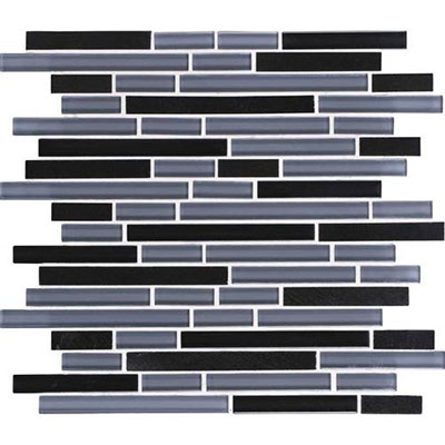 Daltile Daltile Granite Radiance Random Mosaic (PTS) Absolute Black Blend Tile & Stone