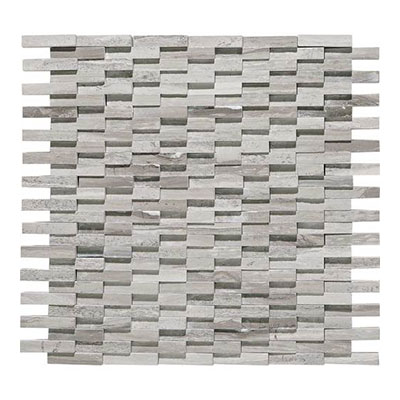 Daltile Daltile Limestone Mosaics Unique Shapes Chenille White Cladding Tile & Stone