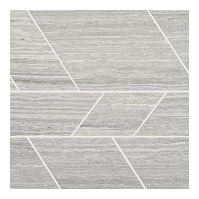 Daltile Daltile Limestone Mosaics Unique Shapes Chenille White Modern Tile & Stone