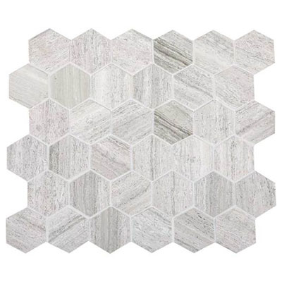 Daltile Daltile Limestone Hexagon Mosaic Chenille White Tile & Stone