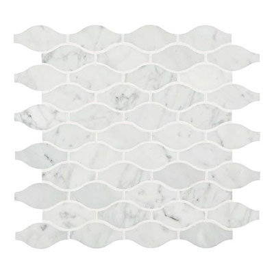 Daltile Daltile Marble Mosaics - Unique Shapes Carrara White Marquise Mosaic Tile & Stone