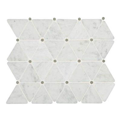 Daltile Daltile Marble Mosaics - Unique Shapes Carrara White Triangle Mosaic Tile & Stone