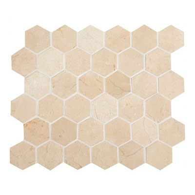 Daltile Daltile Marble Mosaics - Unique Shapes Crema Marfil Hexagon Mosaic Tile & Stone