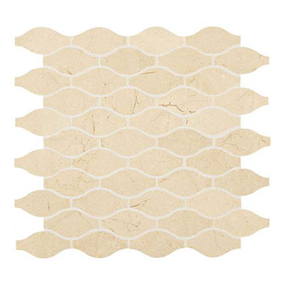 Daltile Daltile Marble Mosaics - Unique Shapes Crema Marfil Marquise Mosaic Tile & Stone