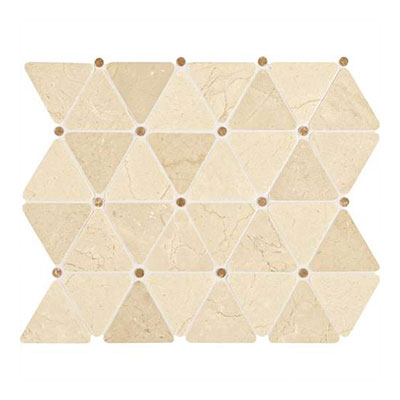 Daltile Daltile Marble Mosaics - Unique Shapes Crema Marfil Triangle Mosaic Tile & Stone