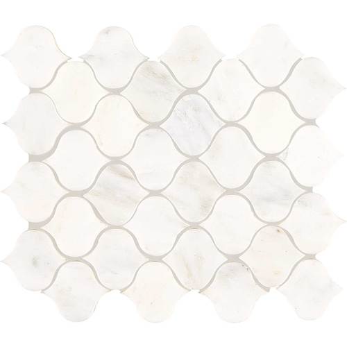 Daltile Daltile Marble Mosaics - Unique Shapes First Snow Lantern Mosaic Tile & Stone
