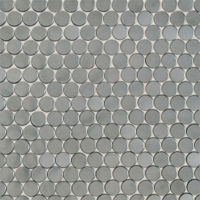 Daltile Daltile Metallica - Metal Tile Penny Rounds Mosaic Brushed Stainless Steel Tile & Stone