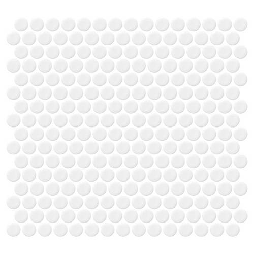 Daltile Daltile Retro Round Mosaics Bold White Gloss Tile & Stone