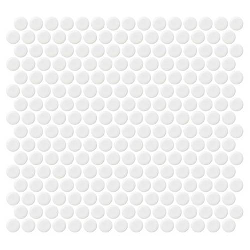 Daltile Daltile Retro Round Mosaics Bold White Matte Tile & Stone