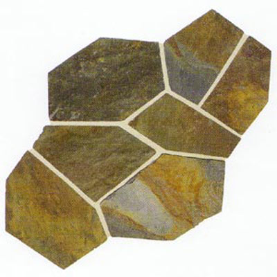Daltile Daltile Slate Collection - Patterned Flagstone Mongolian Spring Tile & Stone