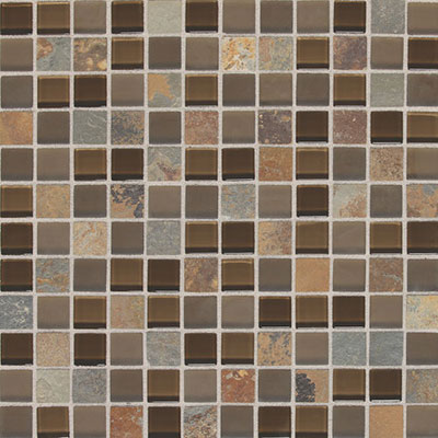 Daltile Daltile Fashion Accents Slate Radiance 1x1 Mosaic SA56 Saddle Tile & Stone