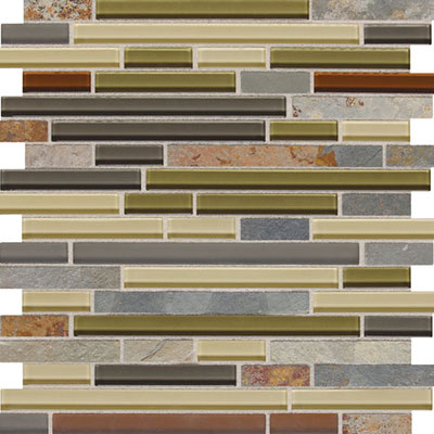 Daltile Daltile Fashion Accents Slate Radiance 5/8 x Random Mosaic SA57 Cactus Tile & Stone