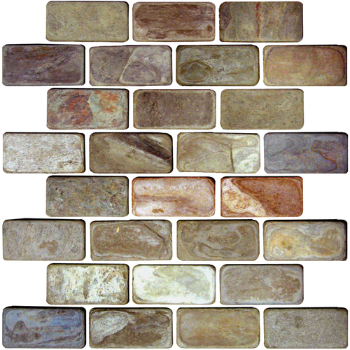 Daltile Daltile Slate Collection - Unique Shapes Autumn Mist Brick 1 x 3 Tile & Stone