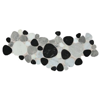 Daltile Daltile Fashion Accents Stone Combinations F017 Pebbles Black Tile & Stone