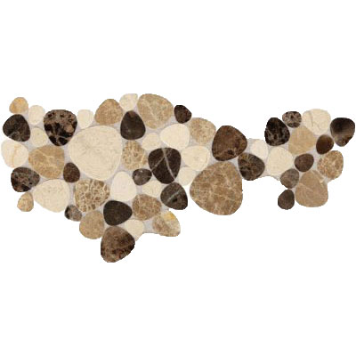 Daltile Daltile Fashion Accents Stone Combinations F018 Pebbles Brown Tile & Stone