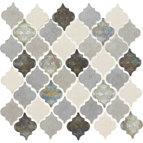 Daltile Daltile Stone Decorative Mosaics Gris Et Blanc Baroque Tile & Stone
