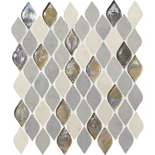 Daltile Daltile Stone Decorative Mosaics Gris Et Blanc Rain Drop Tile & Stone