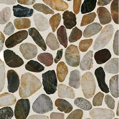 Daltile Daltile Stone Decorative Pebble Mosaics Earthy Blend River Pebble Mosaic Tile & Stone