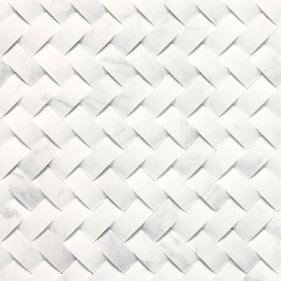 Daltile Daltile Stone a la Mod Mosaics Basketweave Honed - Contempo White Tile & Stone