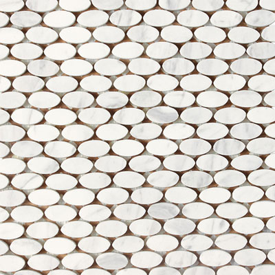 Daltile Daltile Stone a la Mod Mosaics Oval Polished - Contempo White Tile & Stone